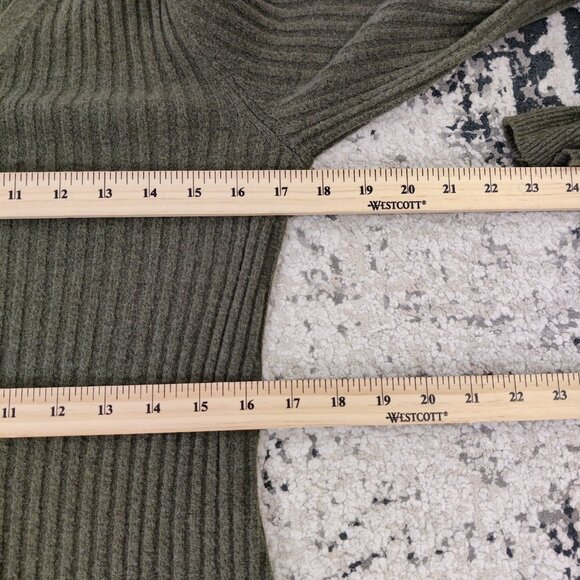 GAP Maternity Women's Dress Size M Olive Knit Ribbed Cotton Stretch Comfy Casual - Picture 8 of 10